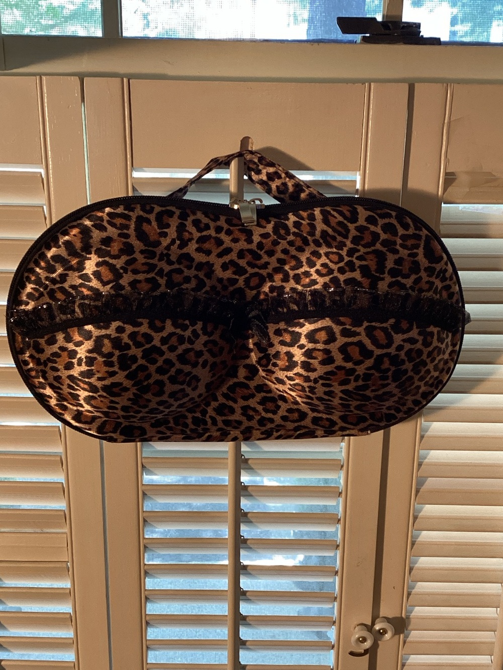Leopard Print Bra Travel Case - Women Bags